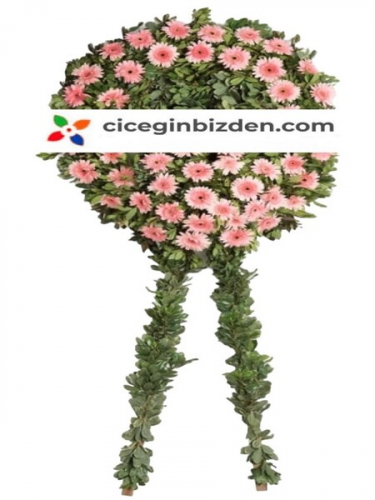 Pembe Gerbera Cenaze Çelenk