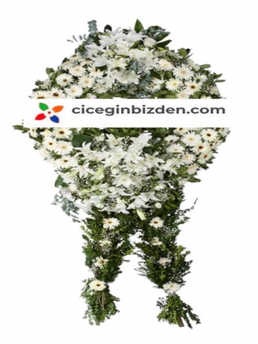 Gerbera Lilyum Cenaze Çelenk