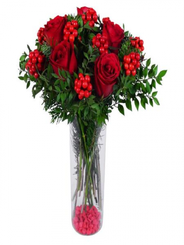 Vazoda Kokinalar ve Kırmızı Güller