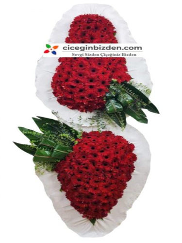Çiftli Dolgun Kırmızı Gerbera Sepet