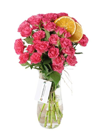 Vazoda Pembe Çardak Gülleri